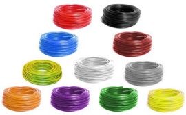 Montagesnoer, 0,75mm², alle 11 Kleuren, Soepel, 11 meter per kleur